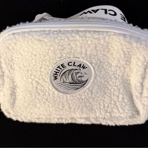 White Claw Belt Bag Sherpa Fanny Pack waist White Fuzzy Women’s Bag Pouch